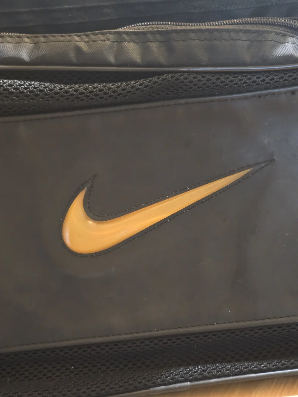 Nike Black Duffel with Gold Swoosh